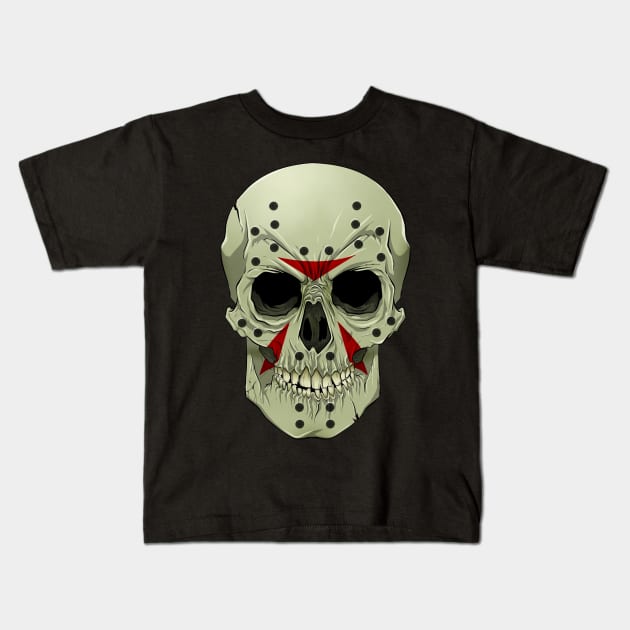 Jason Skull Kids T-Shirt by richardsimpsonart